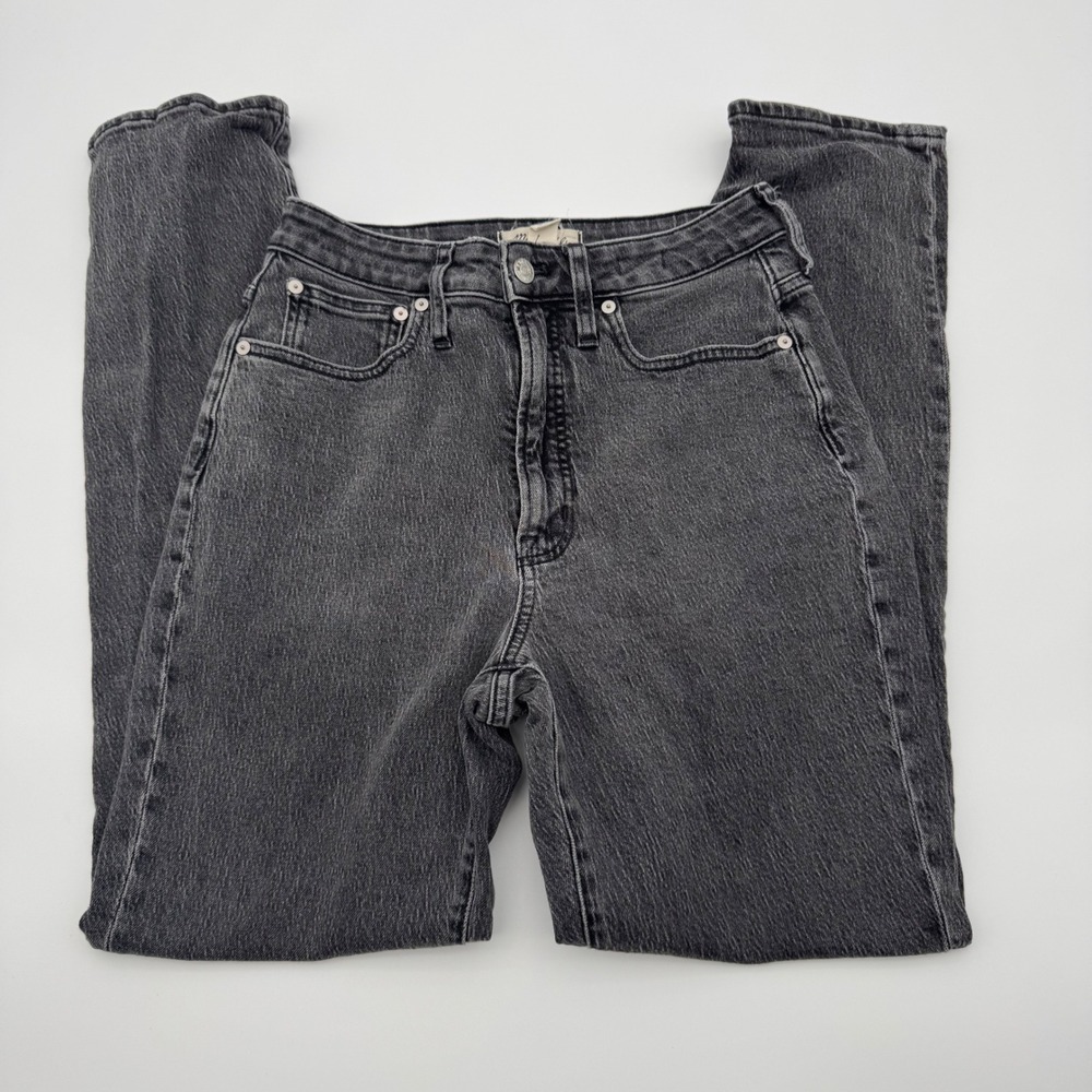 Madewell The Curvy Perfect Vintage Jean Washed Black Lunar 27 Tall High Rise